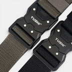Ceinture Nylon Élastique Homme Boucle Tactique Noire | Kravdon