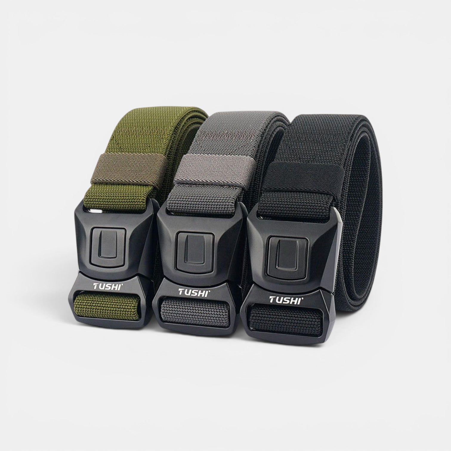 Ceinture Nylon Homme Boucle Tactique Attache Rapide Noire | Vorkan