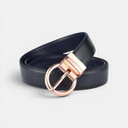 Ceinture Cuir Femme Réversible 2 en 1 Boucle Ronde Or Rosé | Roselvex La Maison de la Ceinture