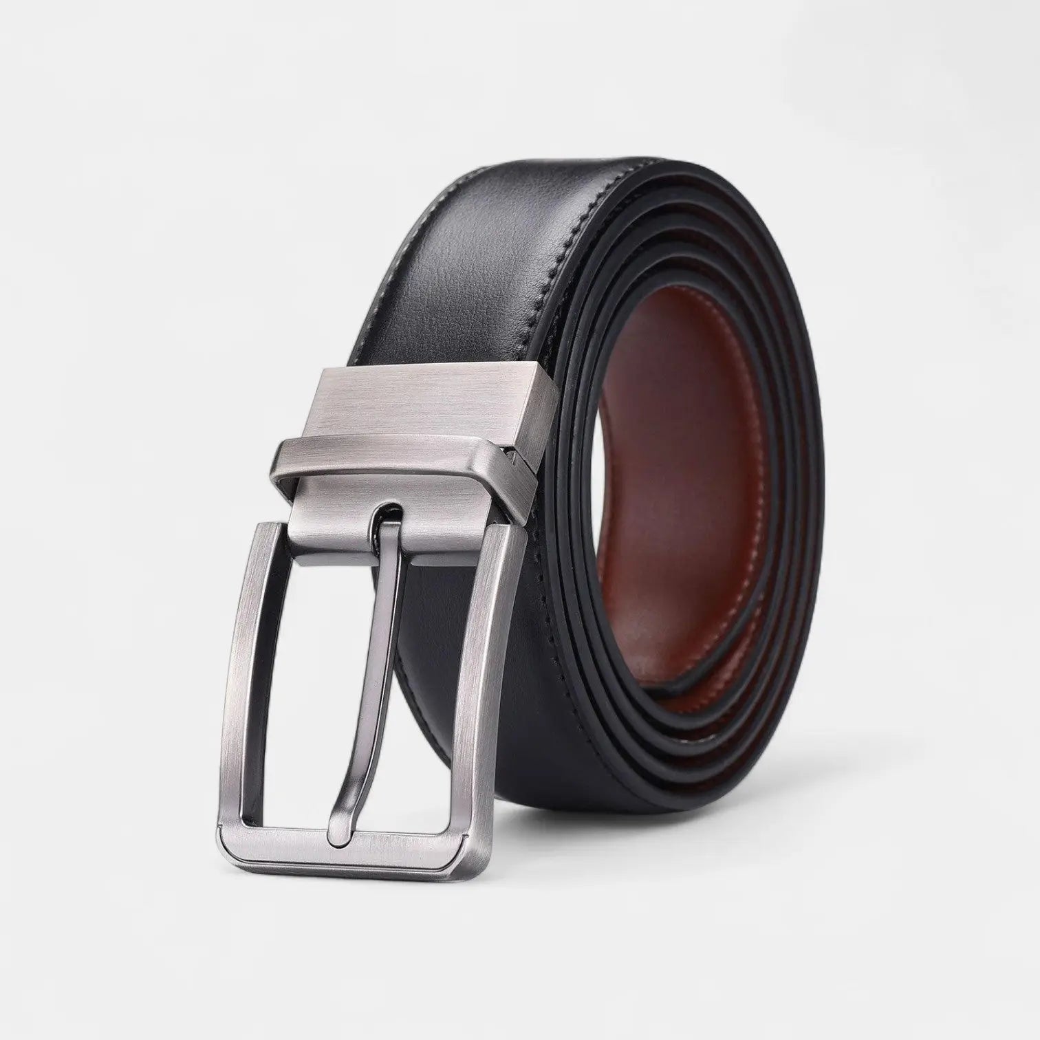 Ceinture Cuir Homme Réversible 2 en 1 Noire Marron | Delvox La Maison de la Ceinture