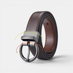 Ceinture Réversible Cuir Lisse 2 en 1 Boucle Ronde Femme | Birvox La Maison de la Ceinture