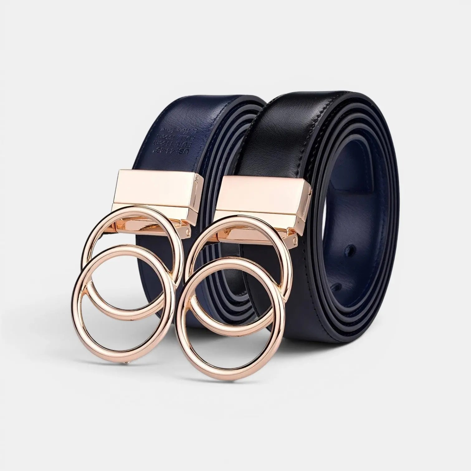 Ceinture Cuir Lisse Réversible 2 en 1 Boucle Dorée Femme | Velorn La Maison de la Ceinture