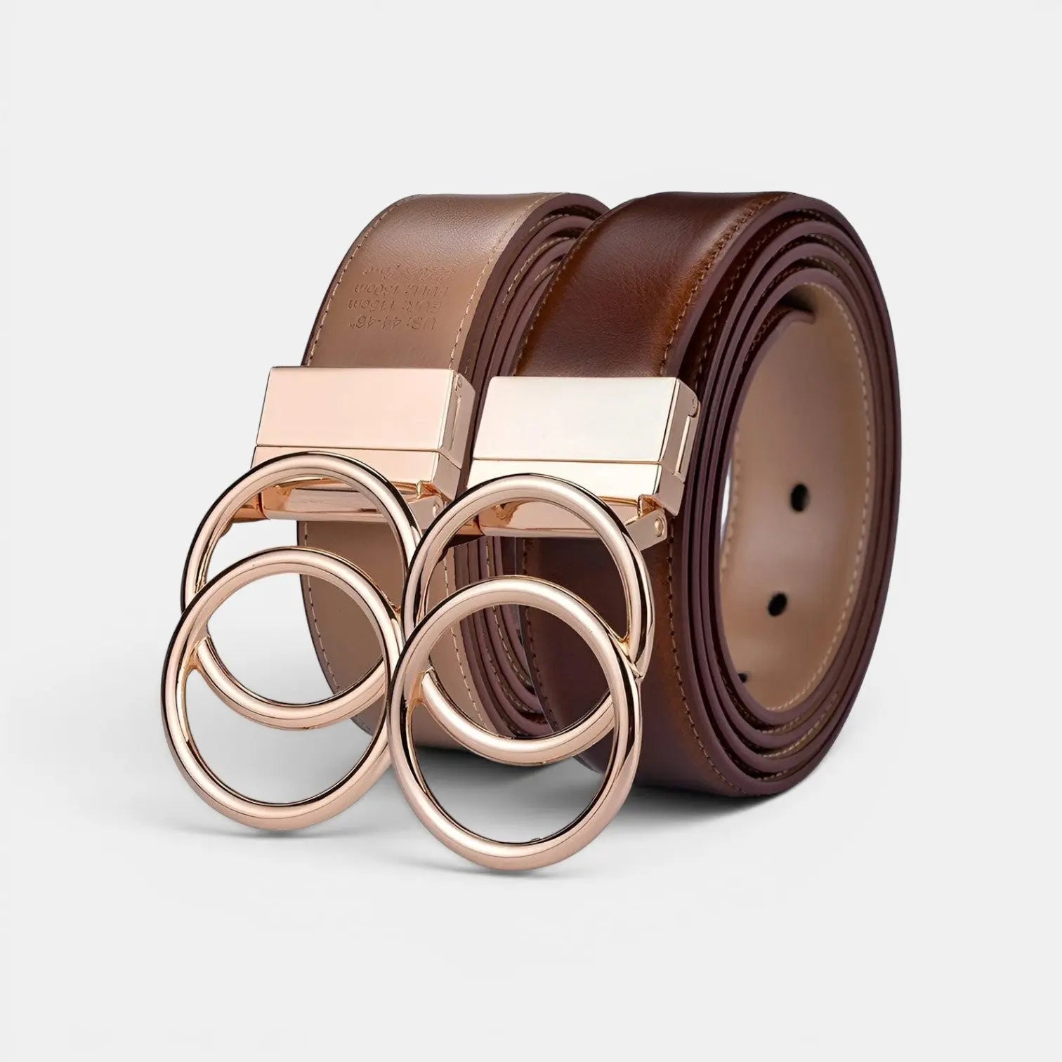 Ceinture Cuir Lisse Réversible 2 en 1 Boucle Dorée Femme | Velorn La Maison de la Ceinture