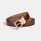 Ceinture Cuir Femme Réversible 2 en 1 Boucle Rectangulaire Dorée | Dorelvex La Maison de la Ceinture
