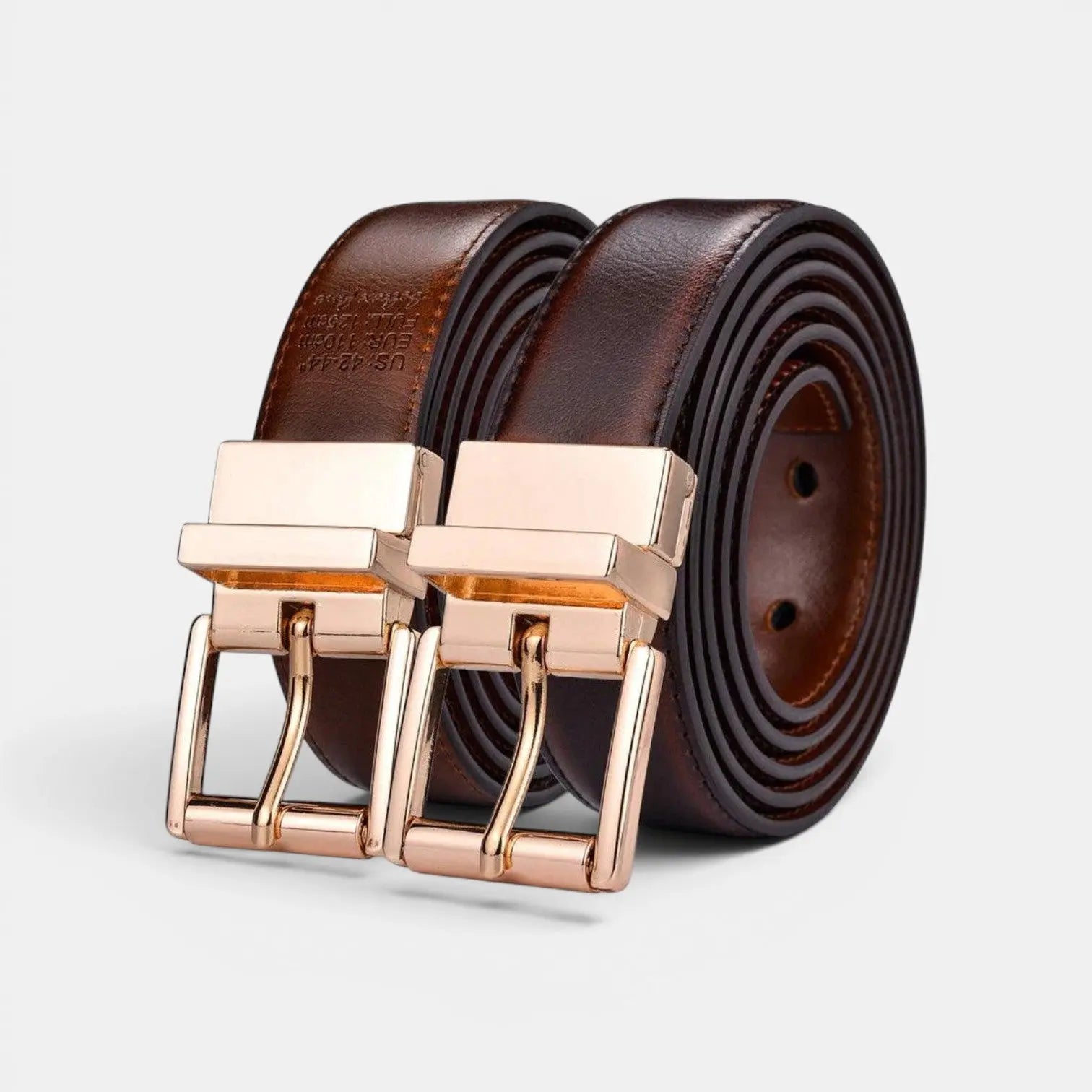 Ceinture Cuir Femme Réversible 2 en 1 Boucle Rectangulaire Dorée | Dorelvex La Maison de la Ceinture