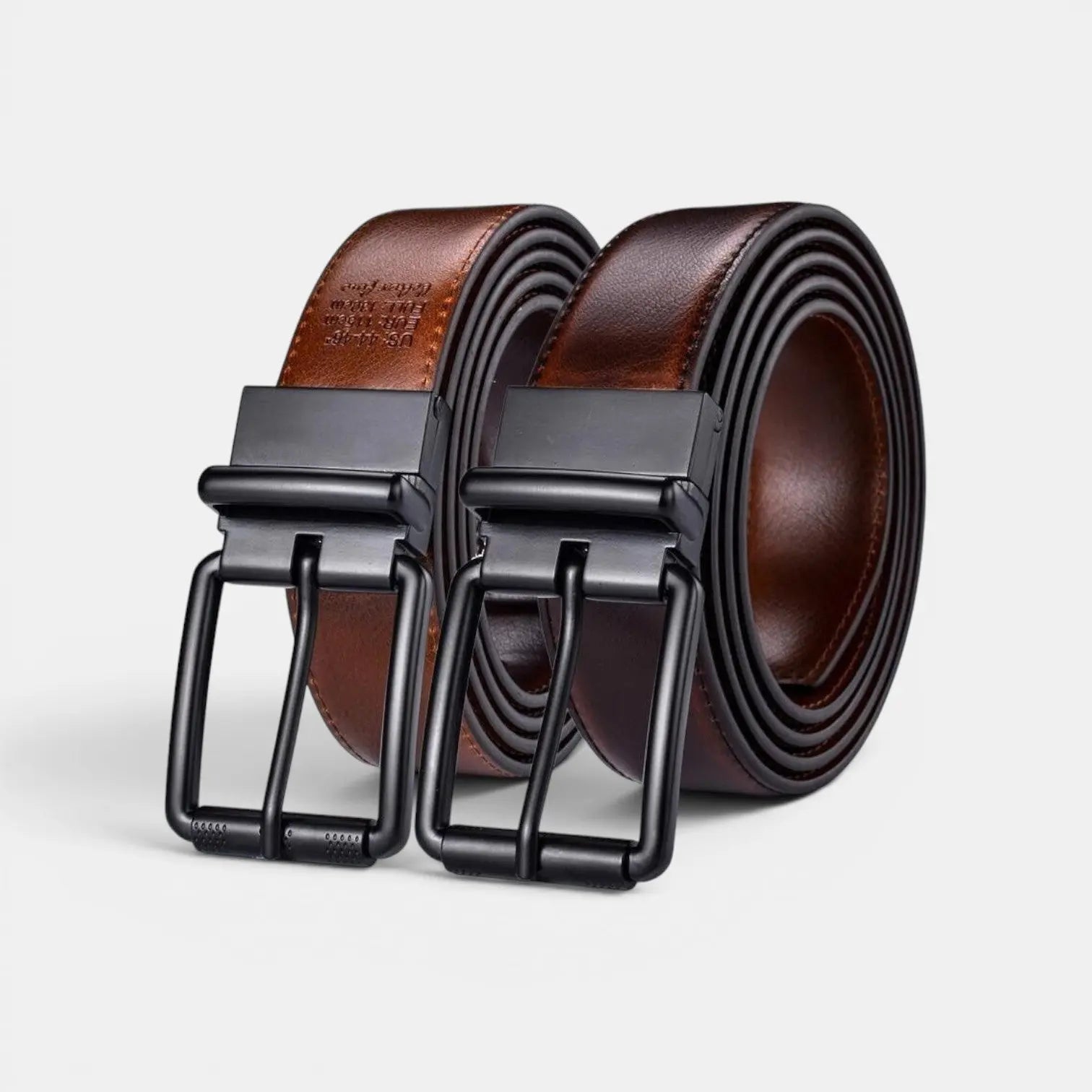 Ceinture Réversible Cuir Lisse 2 en 1 Boucle Carrée Homme | Arvex La Maison de la Ceinture