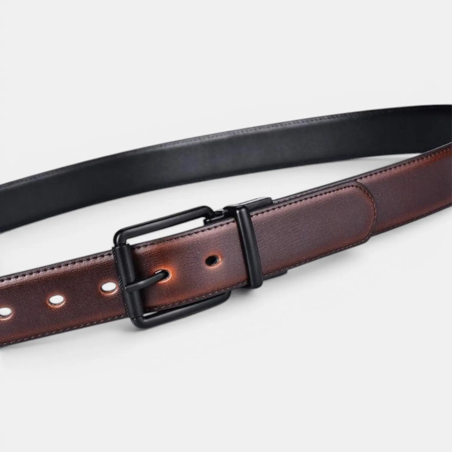 Ceinture Réversible Cuir Lisse 2 en 1 Boucle Carrée Homme | Arvex La Maison de la Ceinture