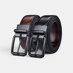 Ceinture Réversible Cuir Lisse 2 en 1 Boucle Carrée Homme | Arvex La Maison de la Ceinture