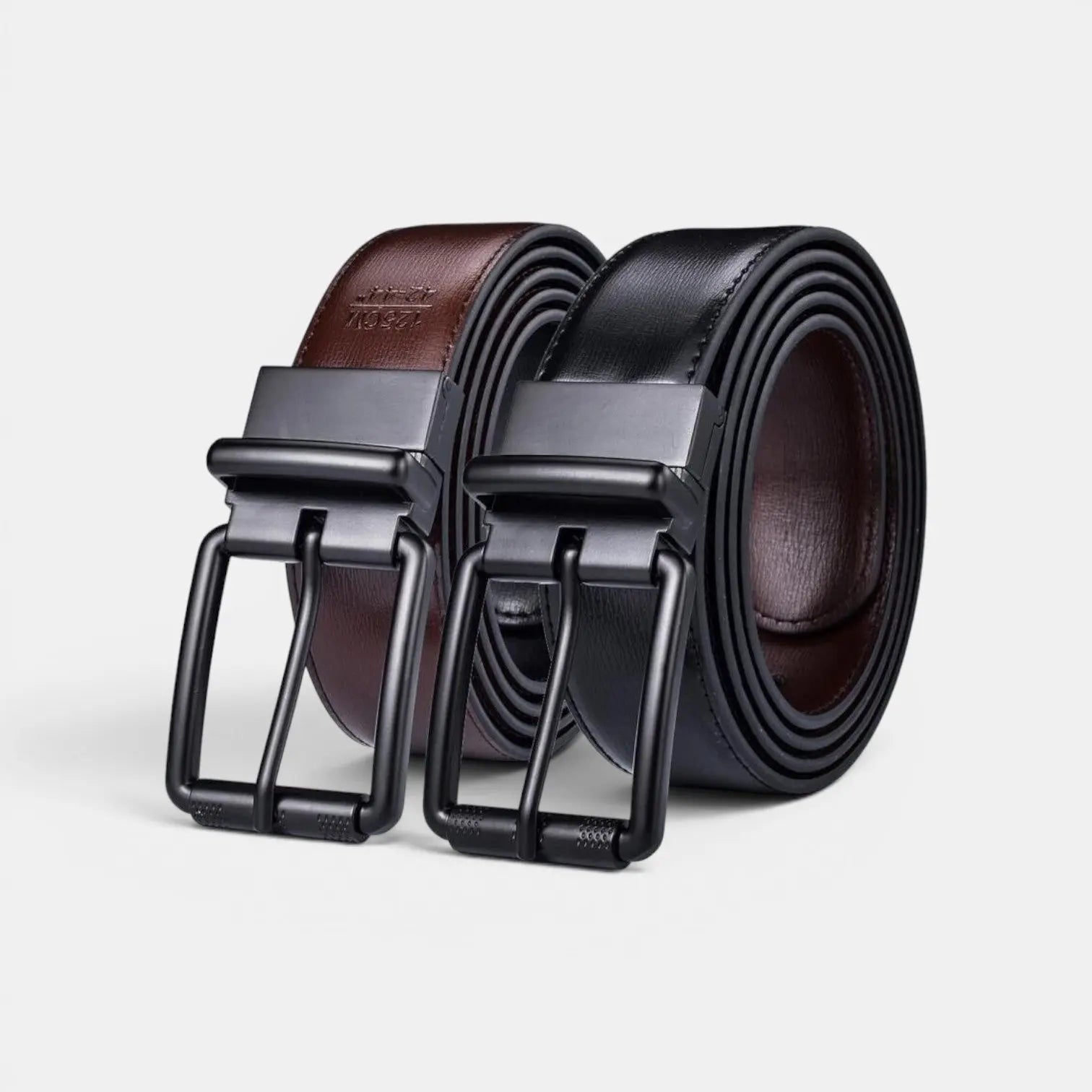 Ceinture Réversible Cuir Lisse 2 en 1 Boucle Carrée Homme | Arvex La Maison de la Ceinture