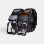 Ceinture Réversible Cuir Lisse 2 en 1 Boucle Carrée Homme | Arvex La Maison de la Ceinture