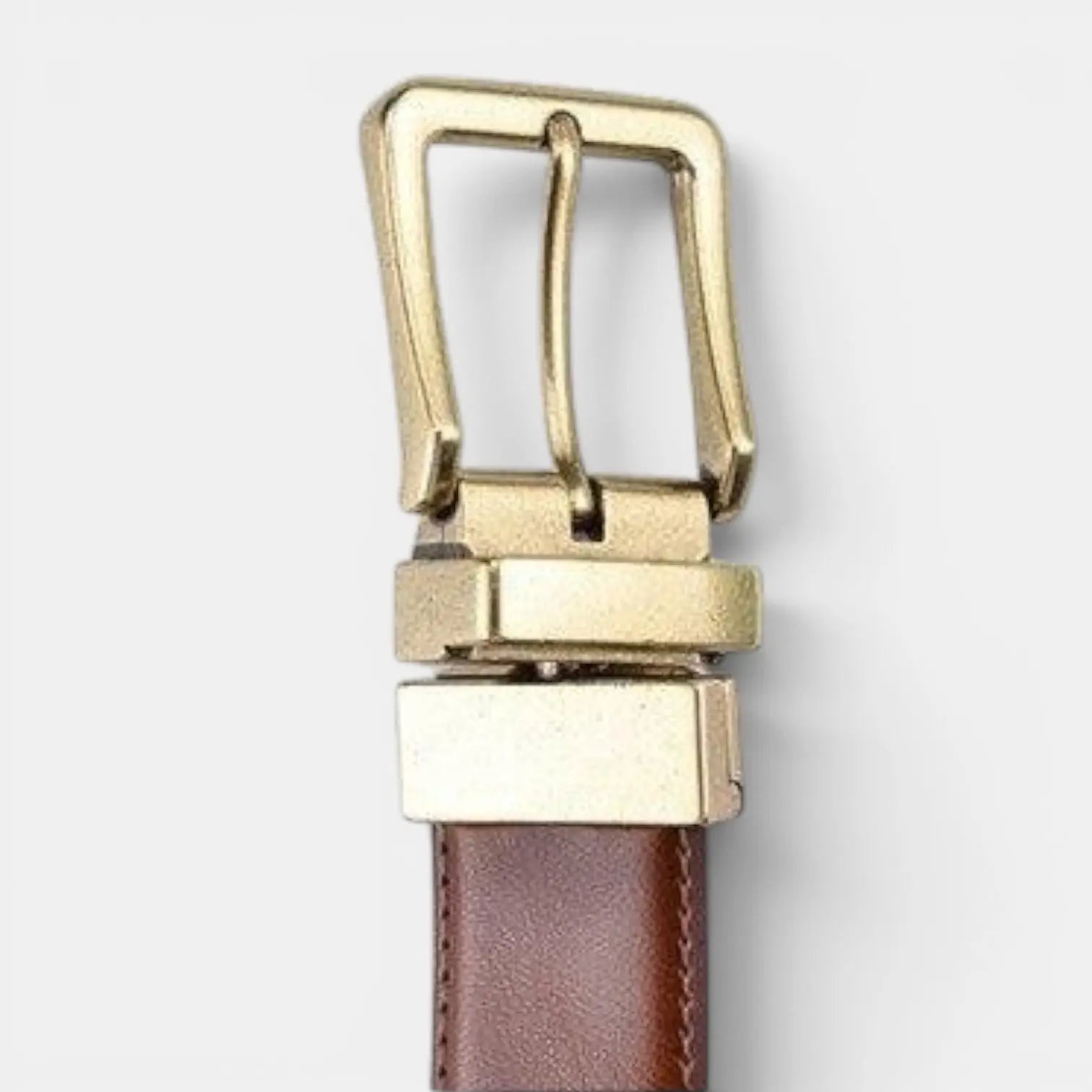 Ceinture Cuir Lisse Réversible 2 en 1 Homme Boucle Dorée | Bivorn La Maison de la Ceinture