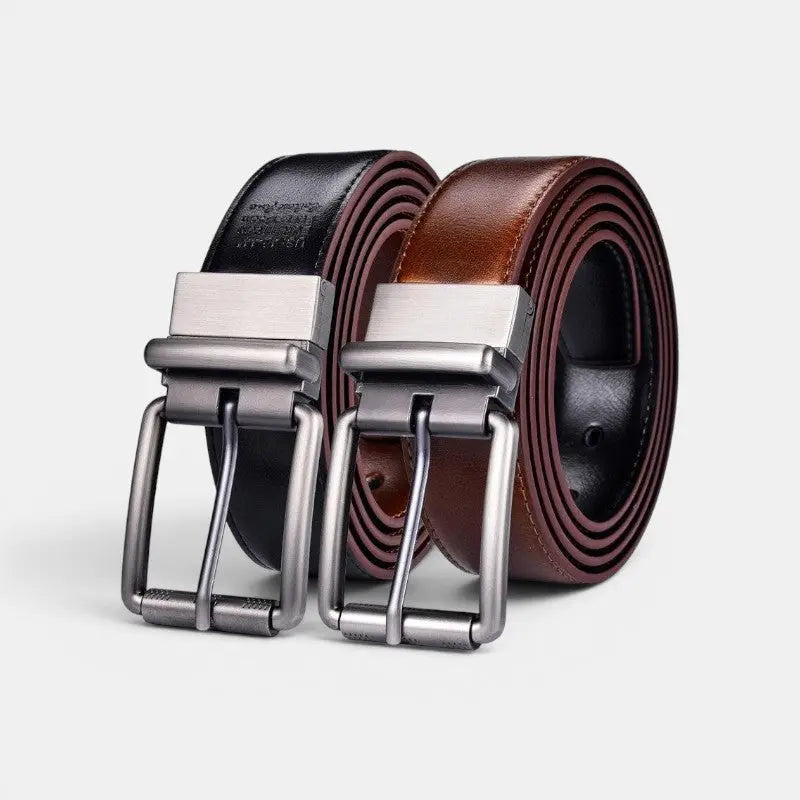 Ceinture Cuir Réversible 2 en 1 Boucle Ardillon Homme | Delvon La Maison de la Ceinture