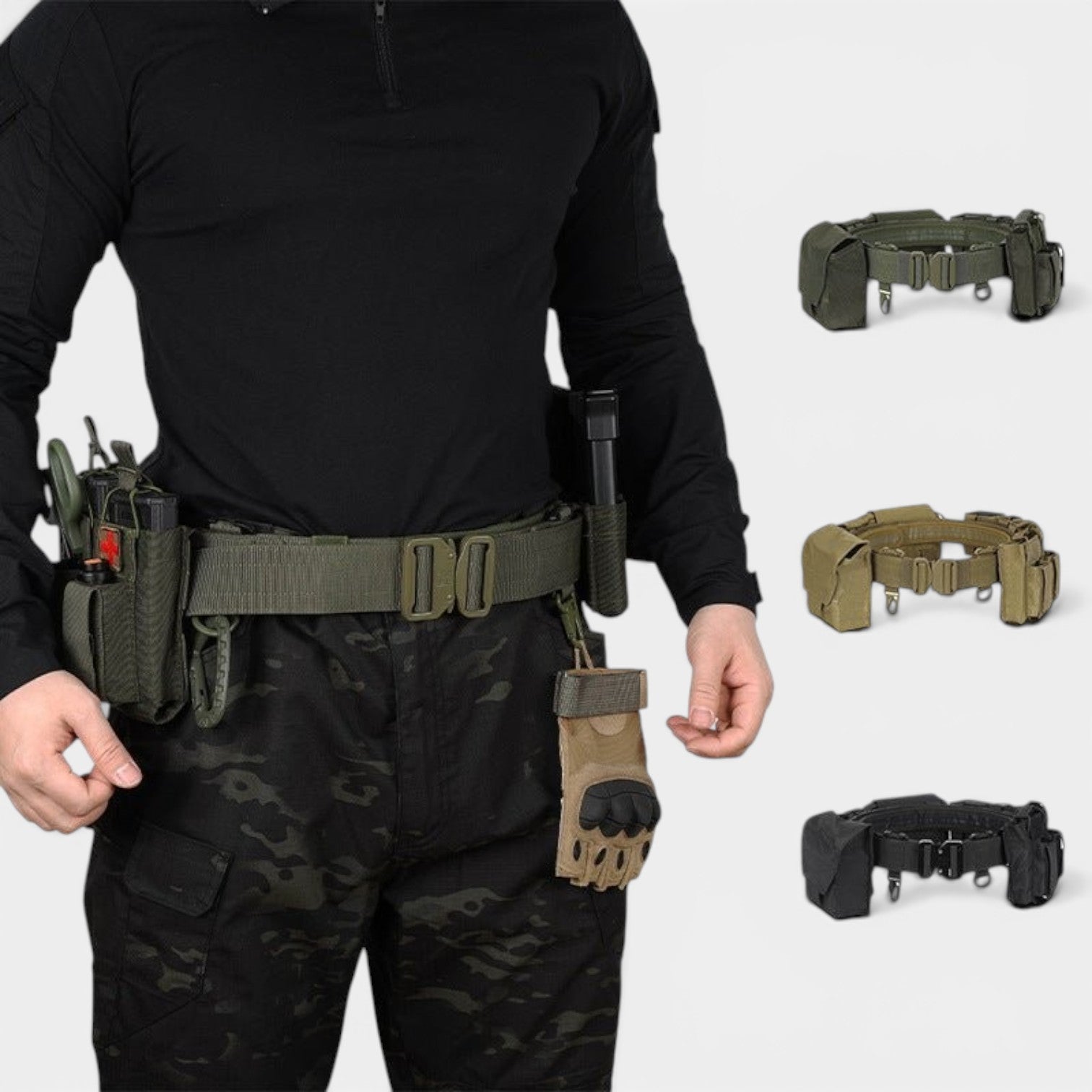 Ceinture Nylon Homme Modulaire MOLLE Kaki | Vontrek