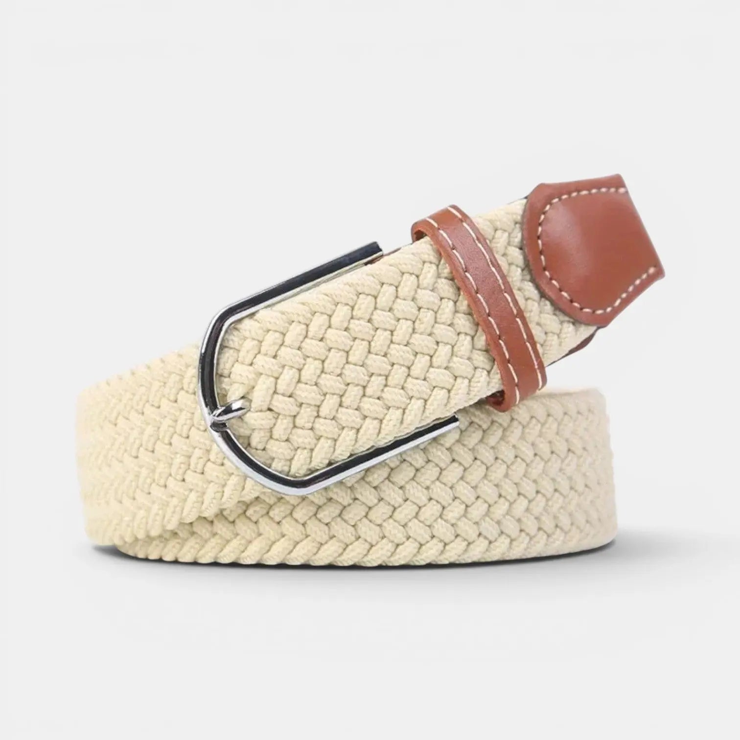 Ceinture Tressée Élastique Finition Cousue Sans Trou | Delvox La Maison de la Ceinture
