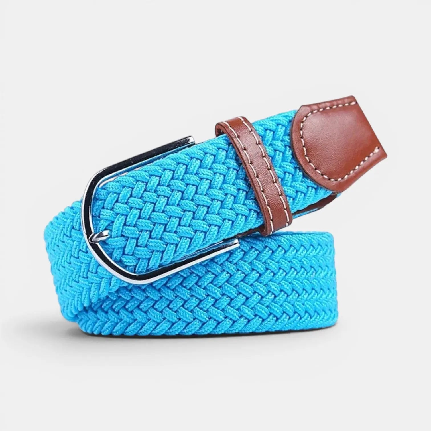 Ceinture Tressée Élastique Finition Cousue Sans Trou | Delvox La Maison de la Ceinture