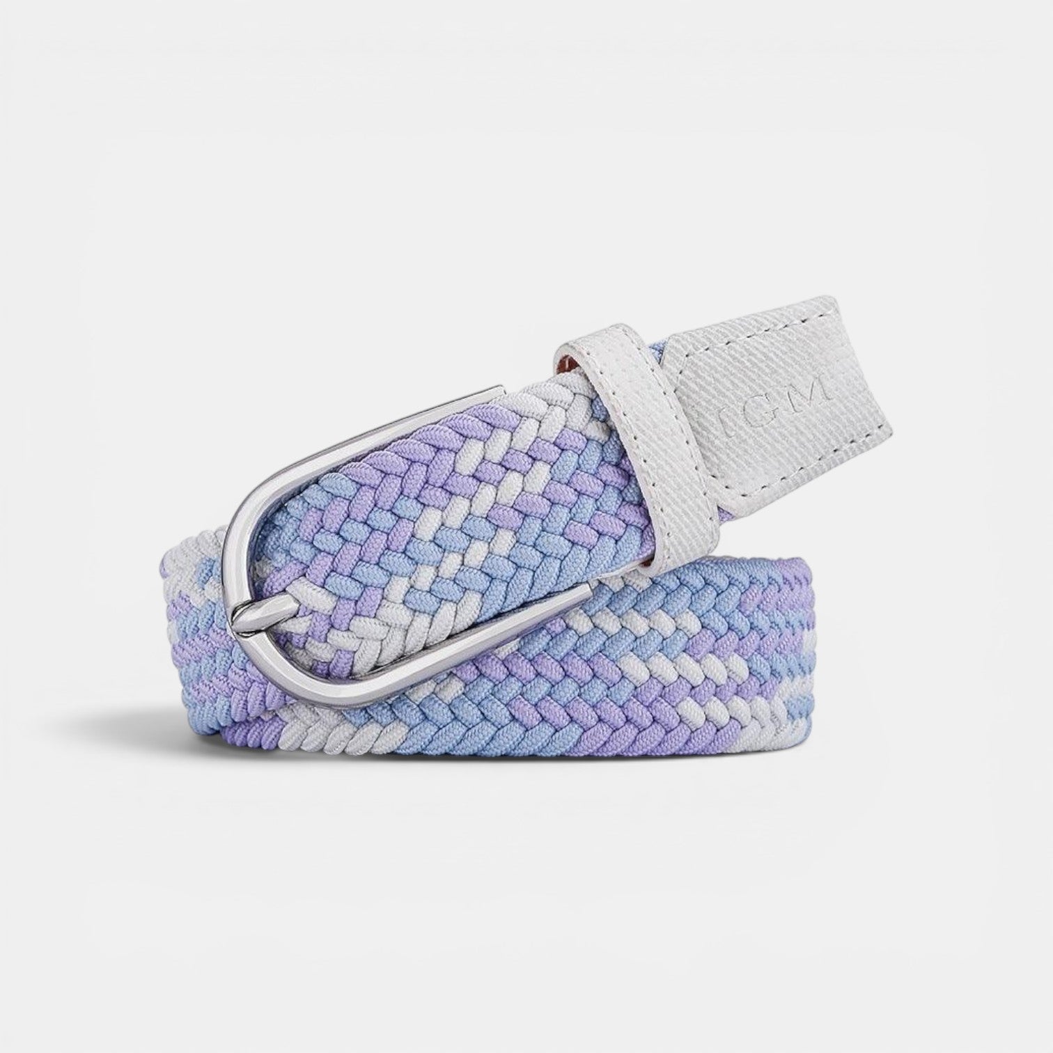 Ceinture Tressée Élastique Femme Boucle Arrondie Rose | Nolvira