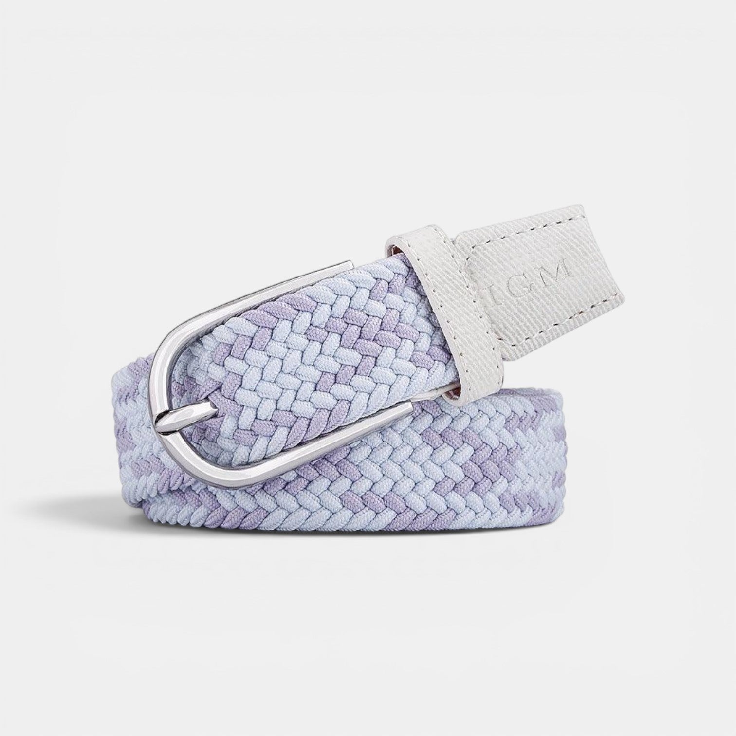 Ceinture Tressée Élastique Femme Boucle Arrondie Rose | Nolvira