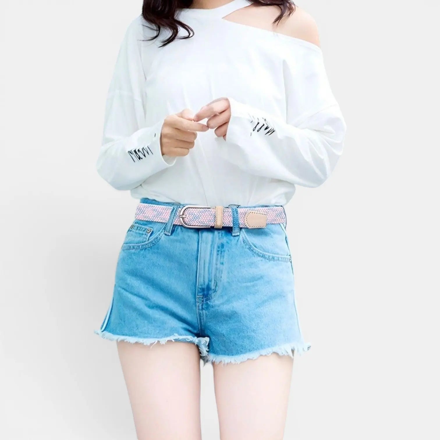 Ceinture Tressée Élastique Femme Boucle Ardillon Arrondie | Telvorx La Maison de la Ceinture