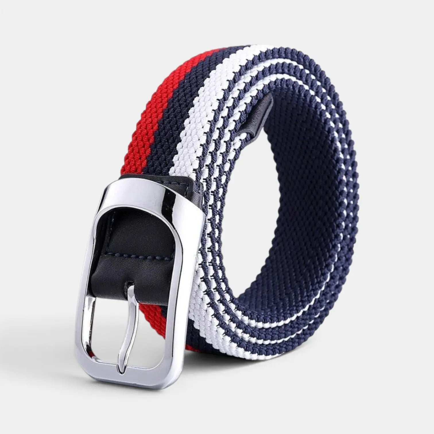 Ceinture Tressée Élastique Homme Bicolore Boucle Arrondie | Telvox La Maison de la Ceinture