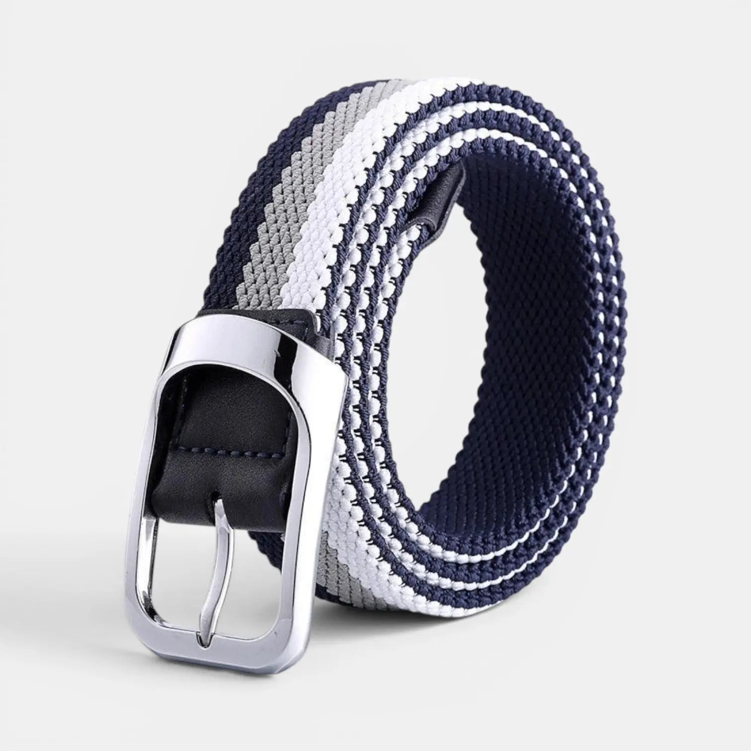 Ceinture Tressée Élastique Homme Bicolore Boucle Arrondie | Telvox La Maison de la Ceinture