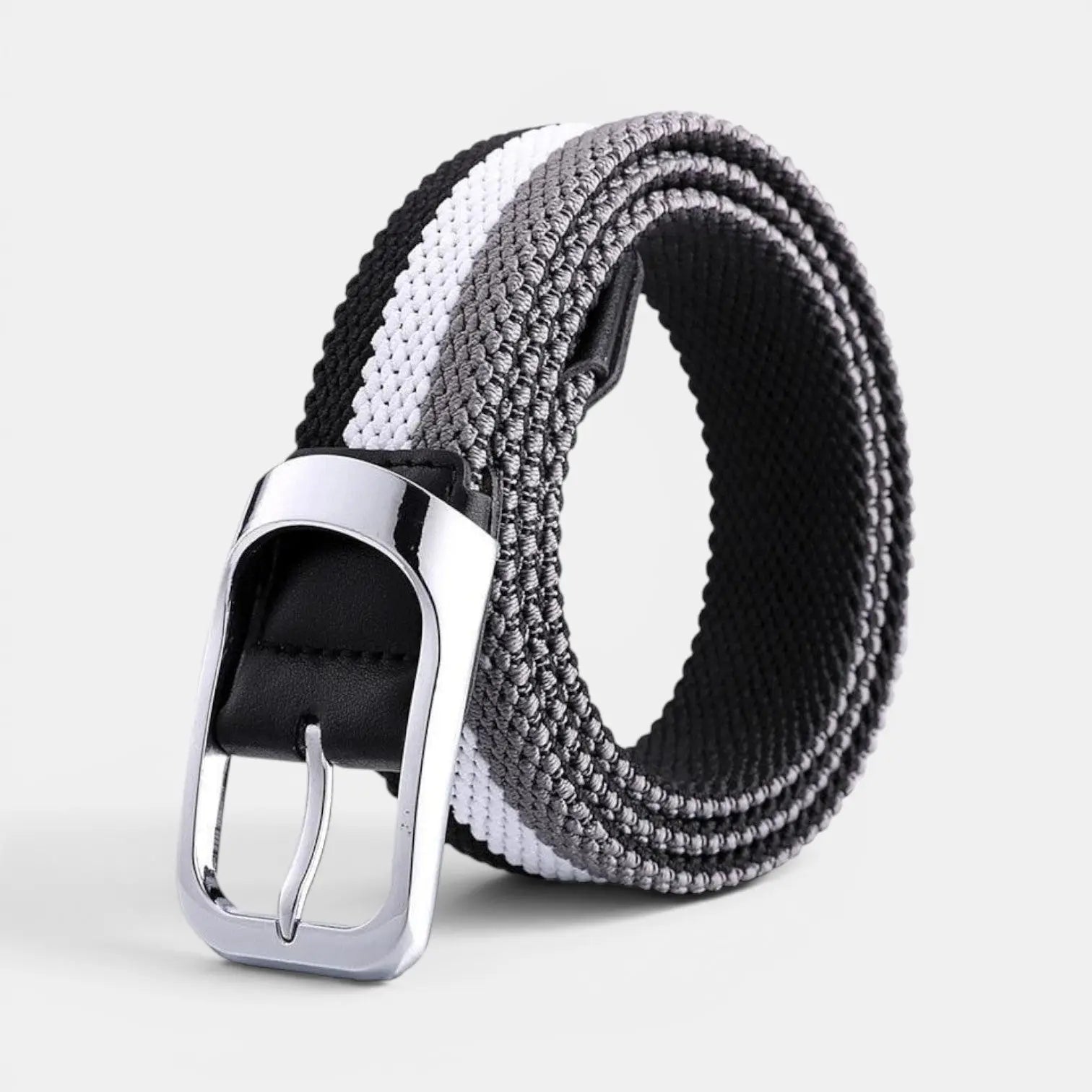 Ceinture Tressée Élastique Homme Bicolore Boucle Arrondie | Telvox La Maison de la Ceinture