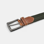 Ceinture Tressée Tissu Élastique Grande Taille Homme Kaki | Elkav La Maison de la Ceinture