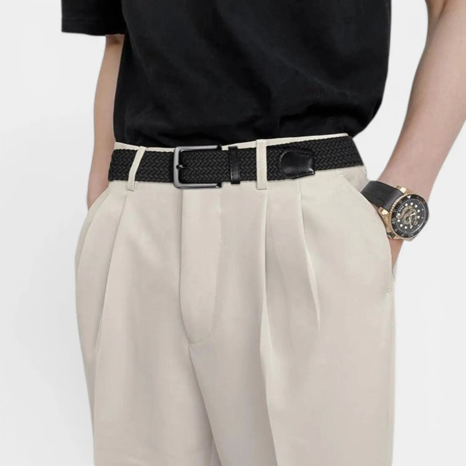 Ceinture Élastique Tressée Homme Boucle Ardillon | Trelvox La Maison de la Ceinture