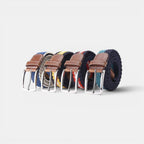 Ceinture Tressée Élastique Homme Boucle Ardillon Bleue | Norvek