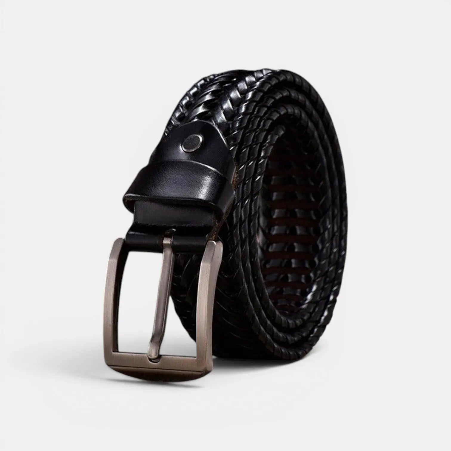 Ceinture Tressée Cuir Homme Boucle Ardillon Argentée | Trelvex La Maison de la Ceinture
