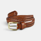 Ceinture Cuir Tressé Sans Trou Femme Boucle Ardillon | Nelvax La Maison de la Ceinture