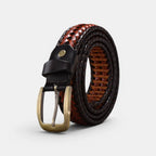 Ceinture Cuir Tressé Sans Trou Femme Boucle Ardillon | Nelvax La Maison de la Ceinture