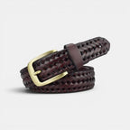 Ceinture Cuir Tressé Sans Trou Femme Boucle Ardillon | Nelvax La Maison de la Ceinture