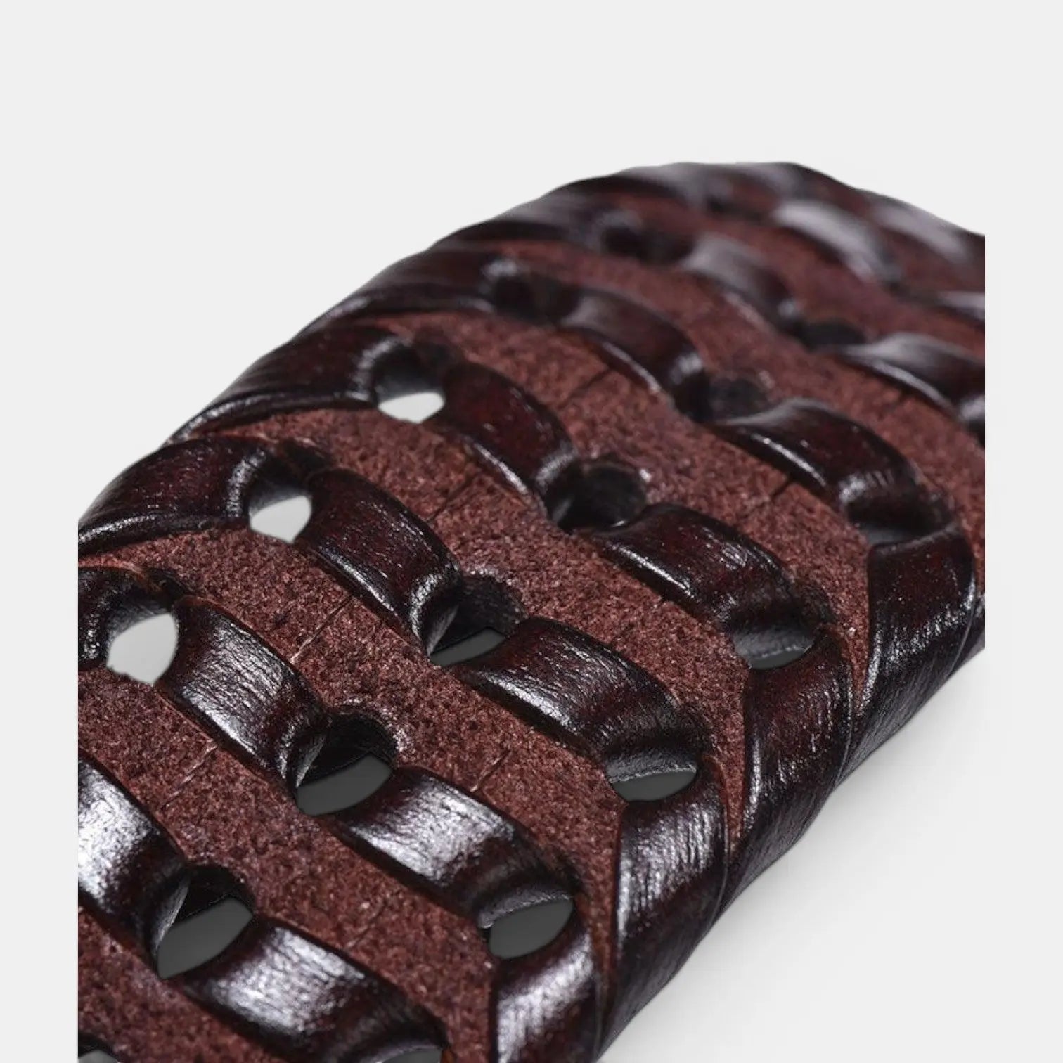 Ceinture Cuir Tressé Sans Trou Femme Boucle Ardillon | Nelvax La Maison de la Ceinture