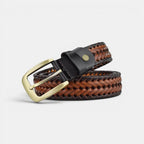 Ceinture Cuir Tressé Sans Trou Femme Boucle Ardillon | Nelvax La Maison de la Ceinture