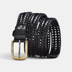 Ceinture Cuir Tressé Sans Trou Femme Boucle Ardillon | Nelvax La Maison de la Ceinture