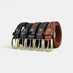 Ceinture Cuir Tressé Sans Trou Femme Boucle Ardillon | Nelvax La Maison de la Ceinture