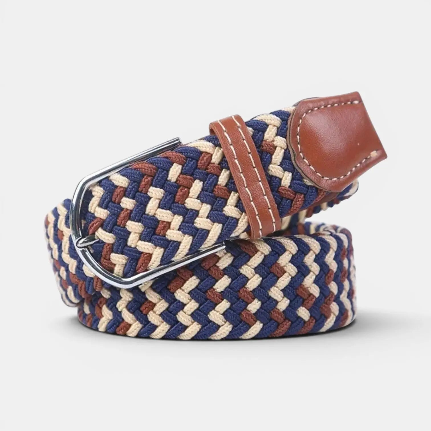 Ceinture Tressée Élastique Finition Cousue Sans Trou | Delvox La Maison de la Ceinture