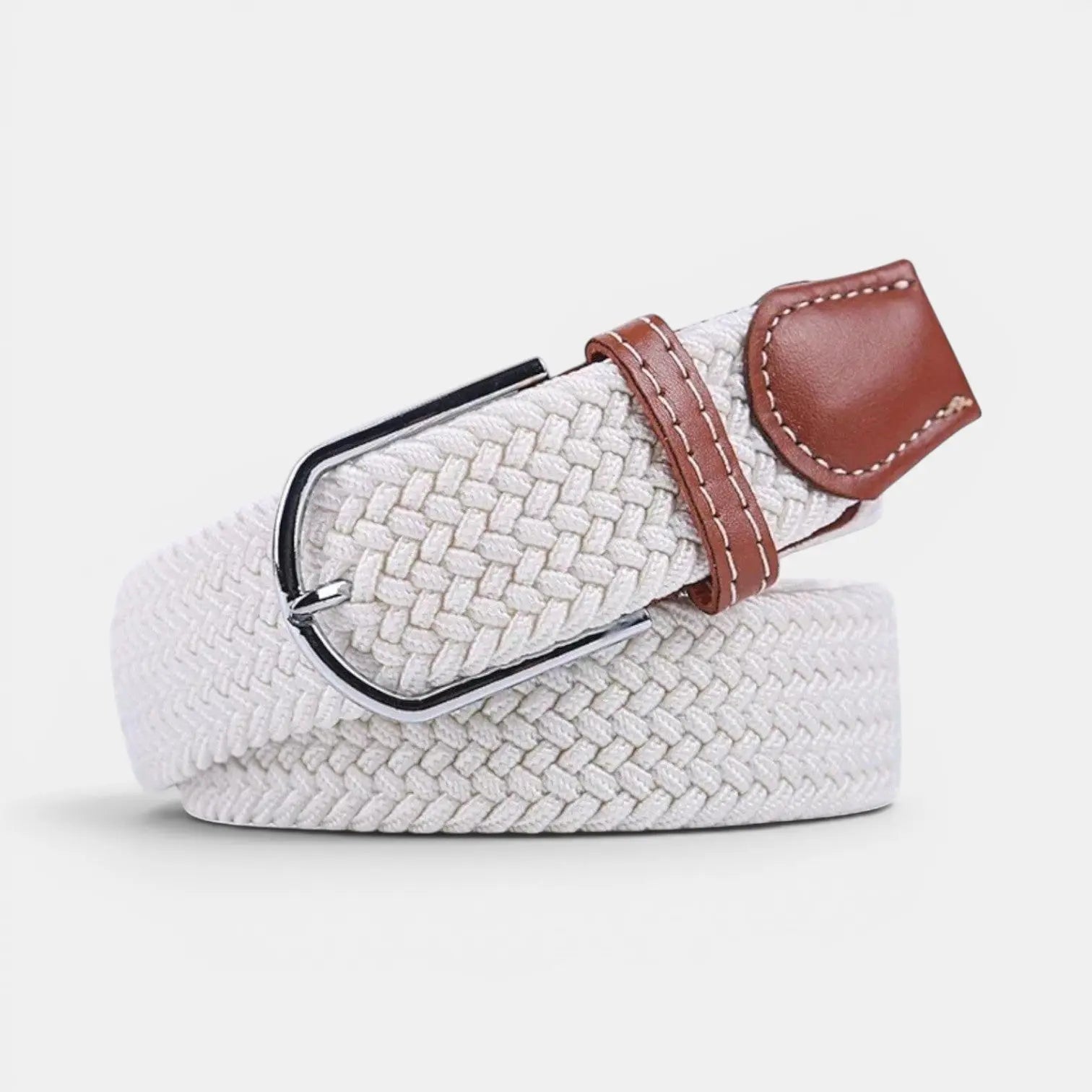 Ceinture Tressée Élastique Finition Cousue Sans Trou | Delvox La Maison de la Ceinture