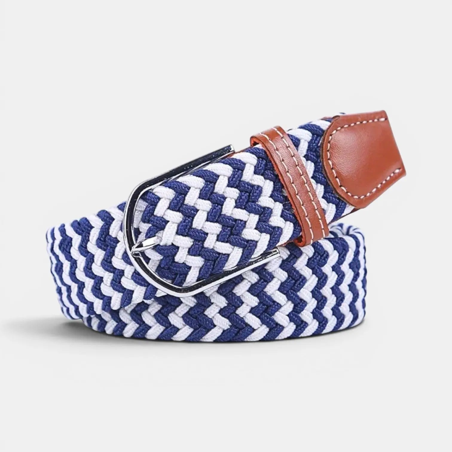 Ceinture Tressée Élastique Finition Cousue Sans Trou | Delvox La Maison de la Ceinture
