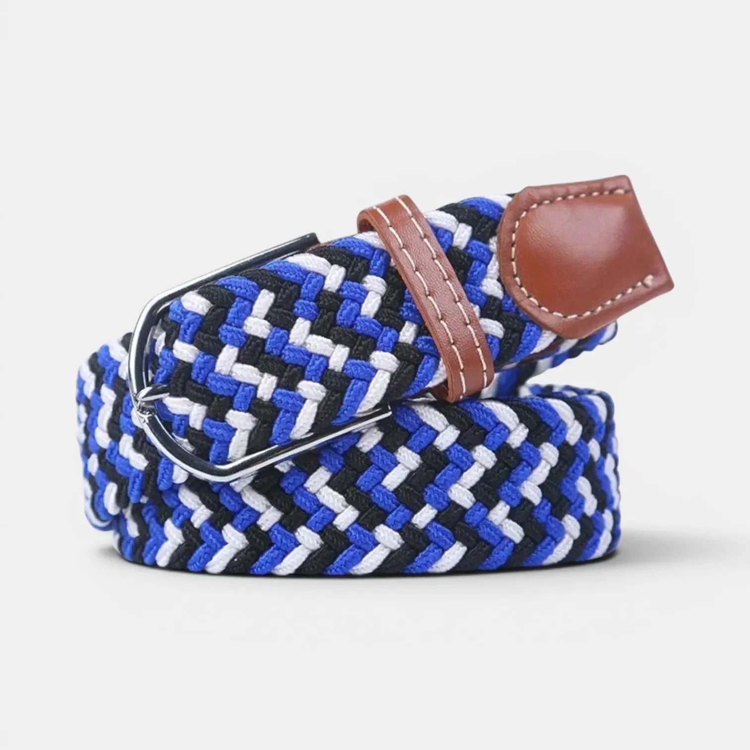 Ceinture Tressée Élastique Finition Cousue Sans Trou | Delvox La Maison de la Ceinture