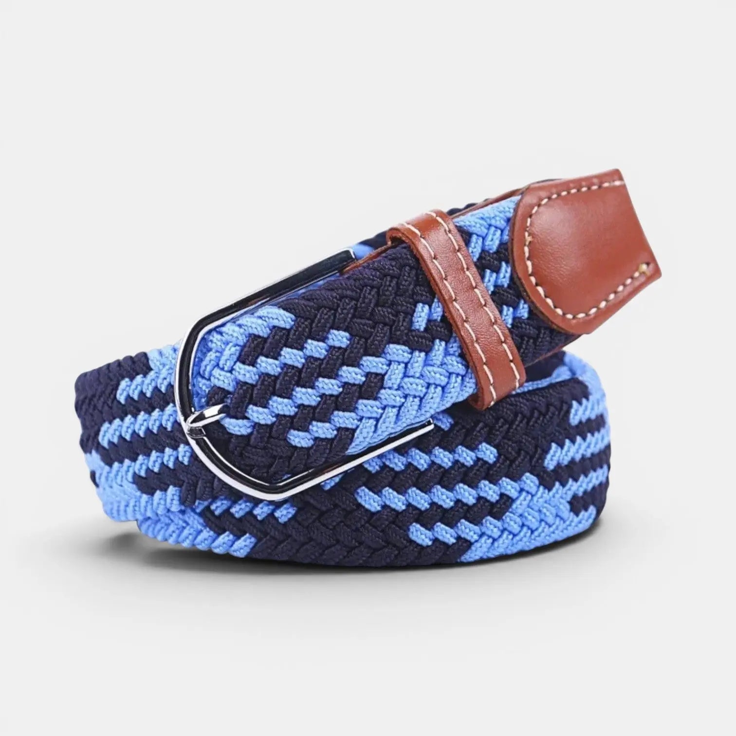 Ceinture Tressée Élastique Finition Cousue Sans Trou | Delvox La Maison de la Ceinture