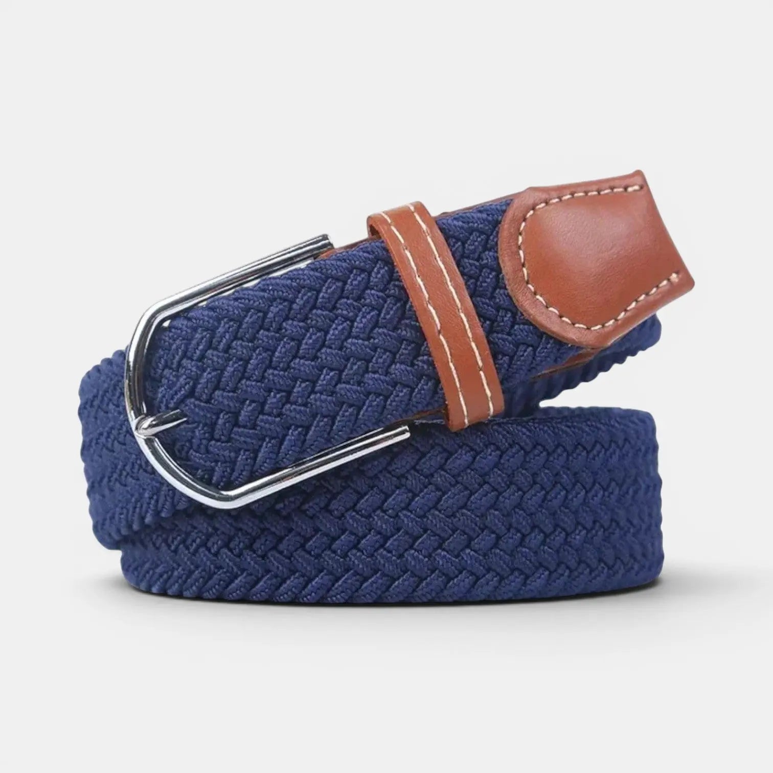 Ceinture Tressée Élastique Finition Cousue Sans Trou | Delvox La Maison de la Ceinture