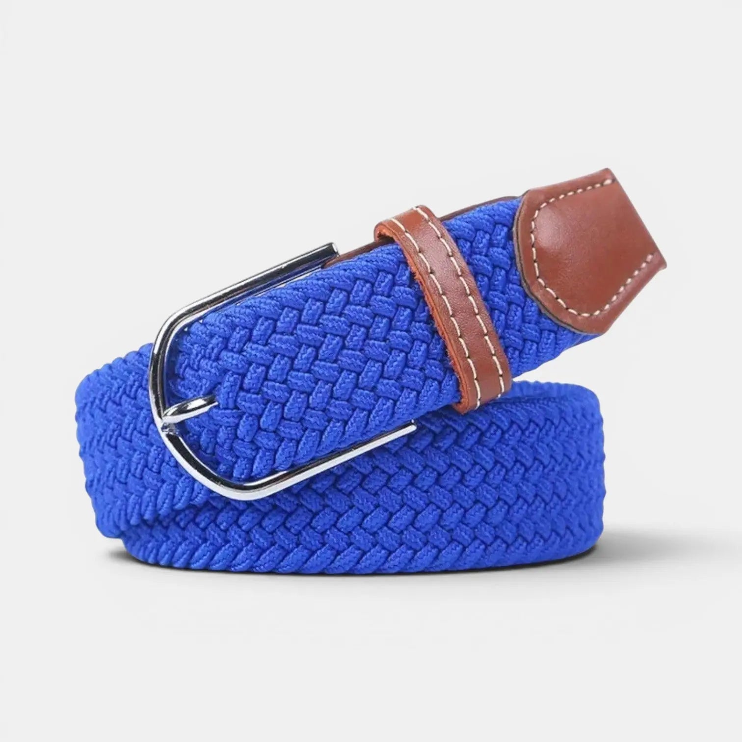 Ceinture Tressée Élastique Finition Cousue Sans Trou | Delvox La Maison de la Ceinture