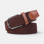Ceinture Tressée Élastique Finition Cousue Sans Trou | Delvox La Maison de la Ceinture