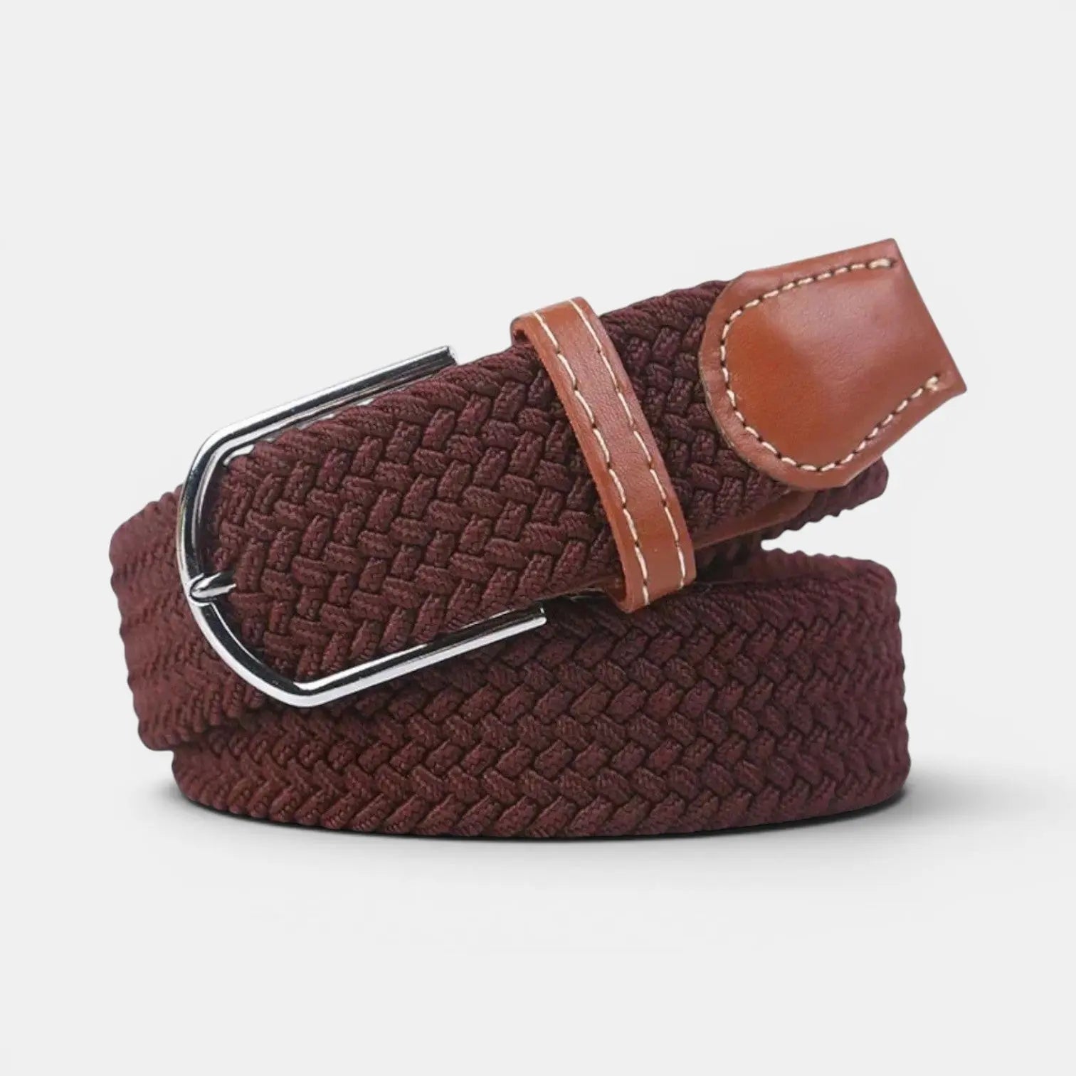 Ceinture Tressée Élastique Finition Cousue Sans Trou | Delvox La Maison de la Ceinture