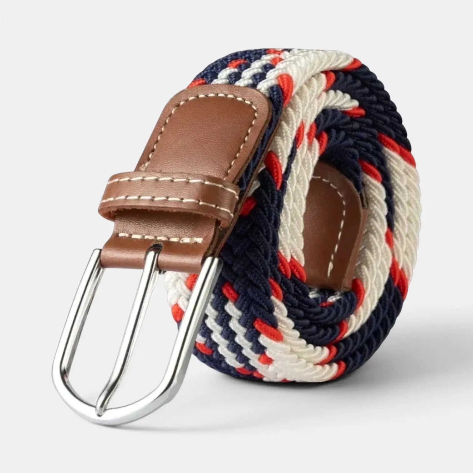 Ceinture Tressée Élastique Finition Cousue Sans Trou | Delvox La Maison de la Ceinture