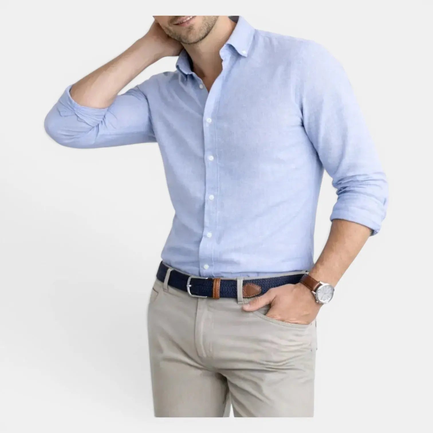Ceinture Tressée Élastique Finition Cousue Sans Trou | Delvox La Maison de la Ceinture