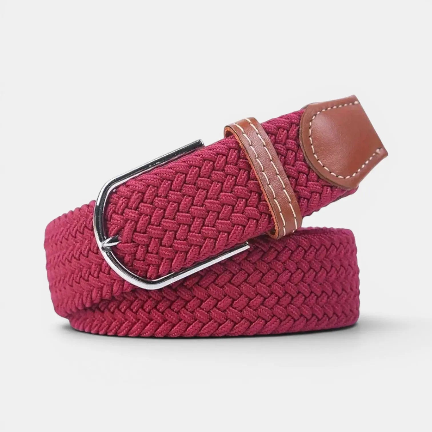 Ceinture Tressée Élastique Finition Cousue Sans Trou | Delvox La Maison de la Ceinture