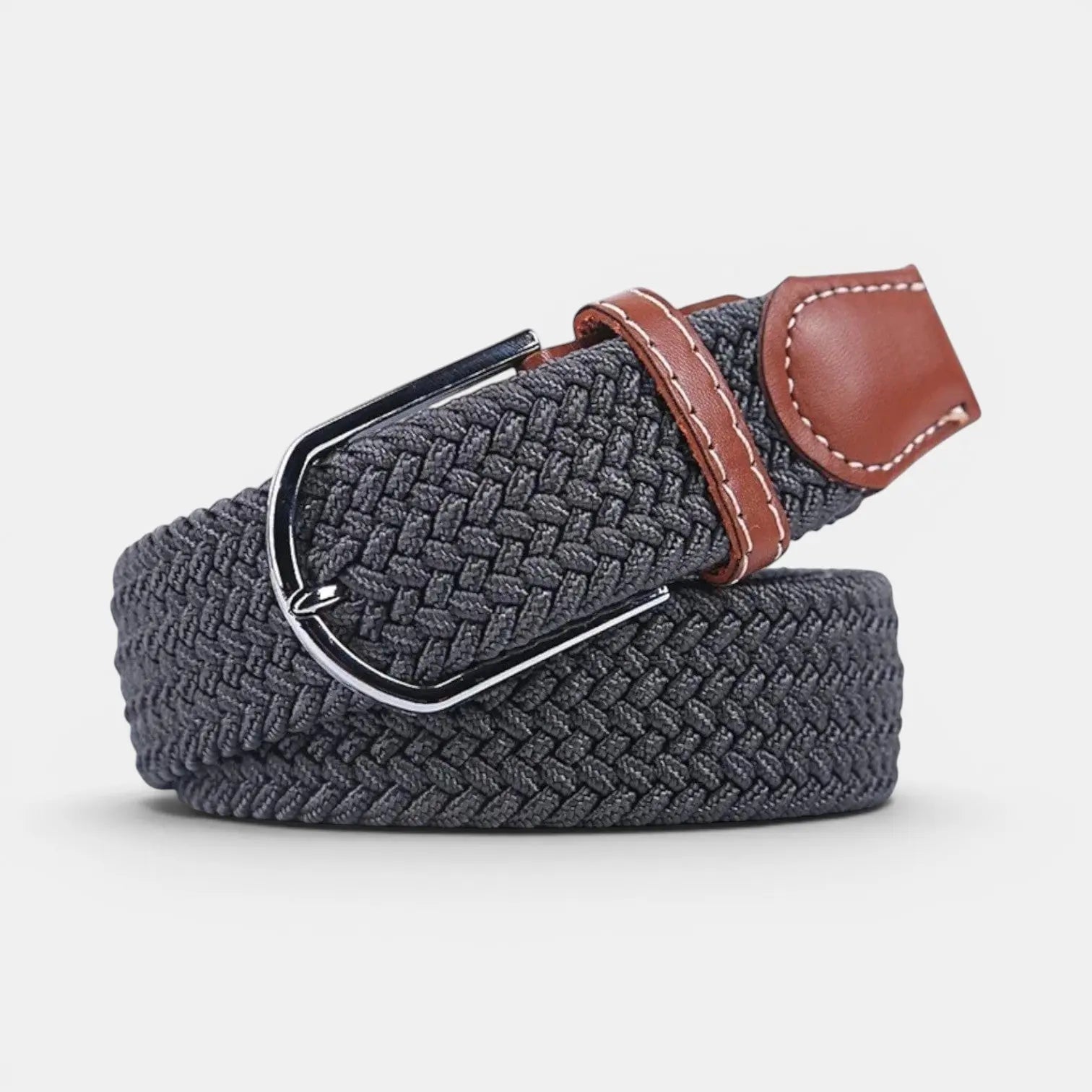 Ceinture Tressée Élastique Finition Cousue Sans Trou | Delvox La Maison de la Ceinture