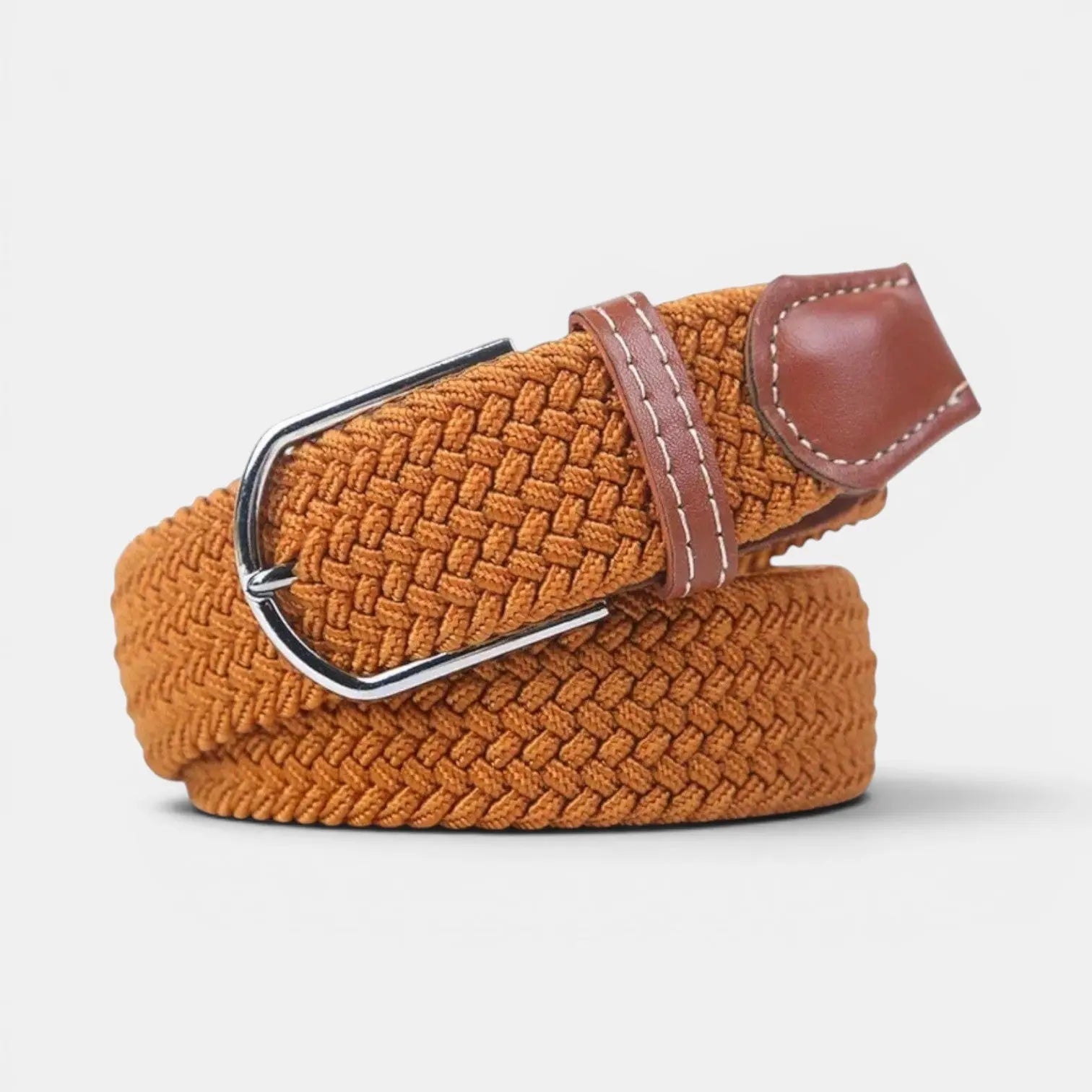 Ceinture Tressée Élastique Finition Cousue Sans Trou | Delvox La Maison de la Ceinture